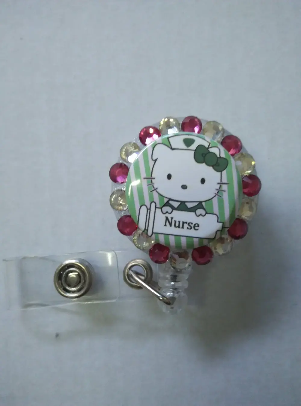Hello kitty выдвижной ролик для бейджа 10 шт./партия