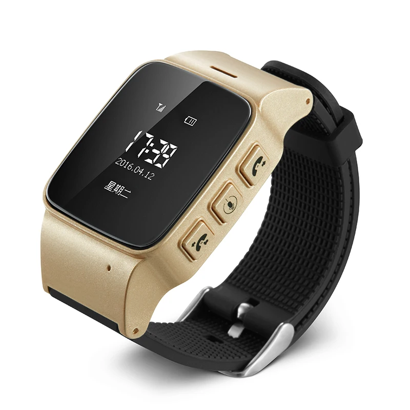 D99 Elderly GPS Tracker Smart Watch SOS Wrist watch Personal LBS Wifi Safety Anti-Lost Locator Champagne gold | Безопасность и