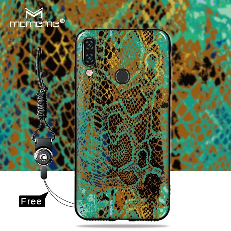 For ASUS Zenfone 5z ZS620KL case Fashion Leopard Pattern Serpentine soft TPU back cover for 5 ZE620KL Gift Hanging rope |
