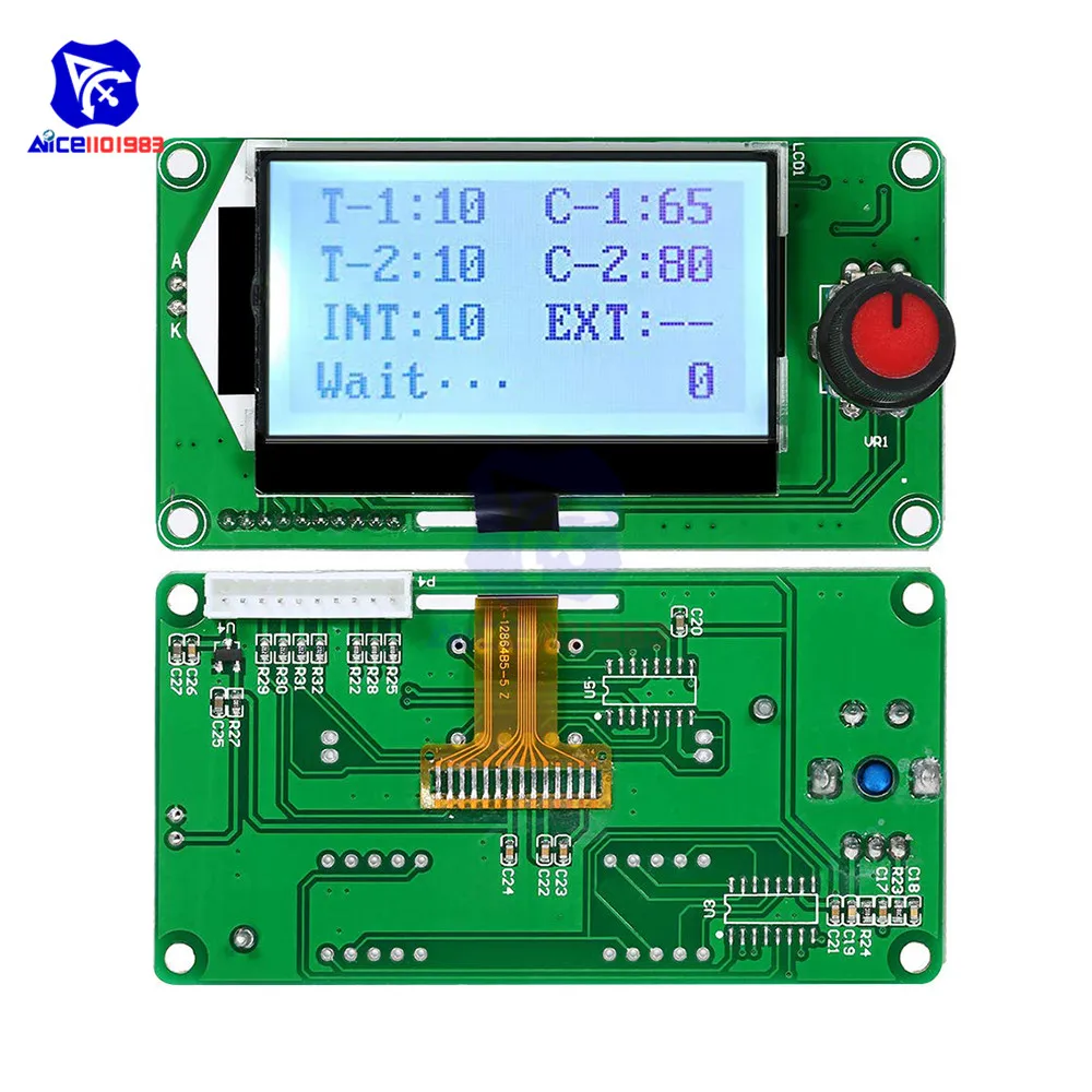 Модуль контроля точечной сварки diymore 100A/40A с цифровым ЖК дисплеем панель