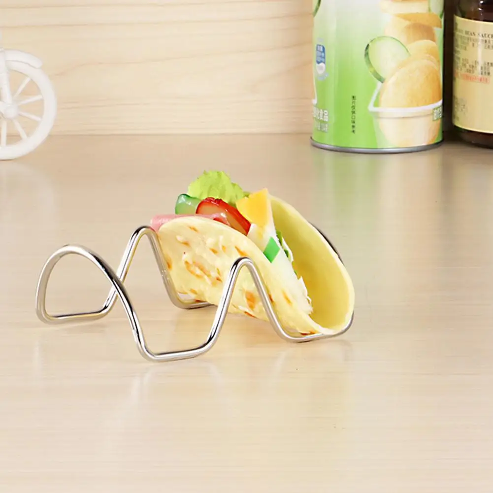 Новый держатель из нержавеющей стали Taco Мексиканская подставка для еды вмещает