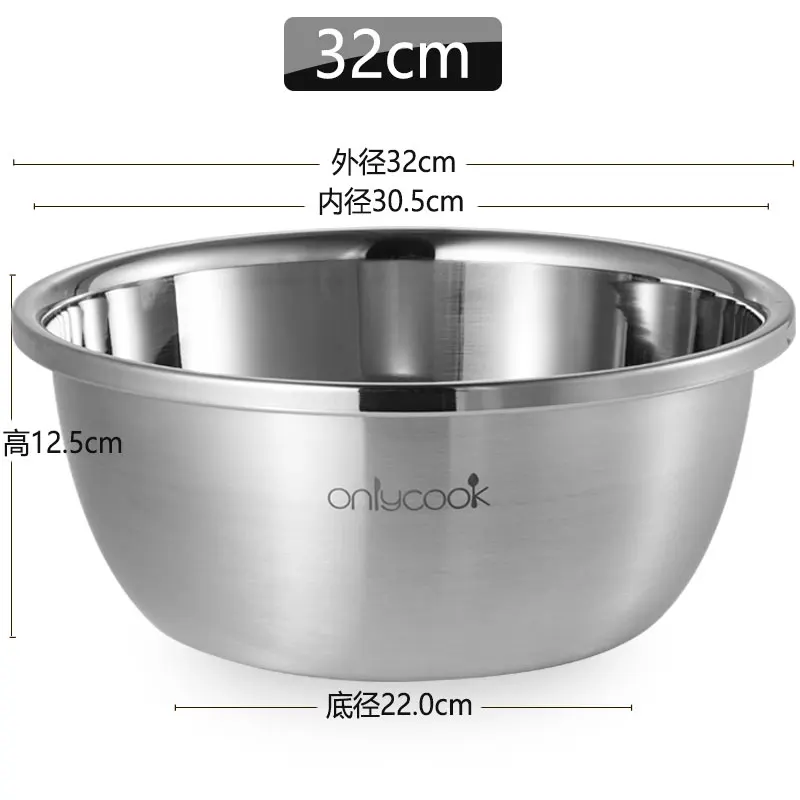 32cm 1 шт. Миска двухслойная анти-обжигающая изоляция углубление SUS 304 Нержавеющая Сталь современная мода экологичный красивый дом - Цвет: 32cm
