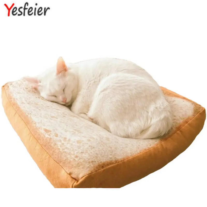

40*40CM Home Bakery Shop Decoration Creative Toasted Bread Pillow Plush Toy Cute Soft White Bread Cushion Kids Birthday Gift