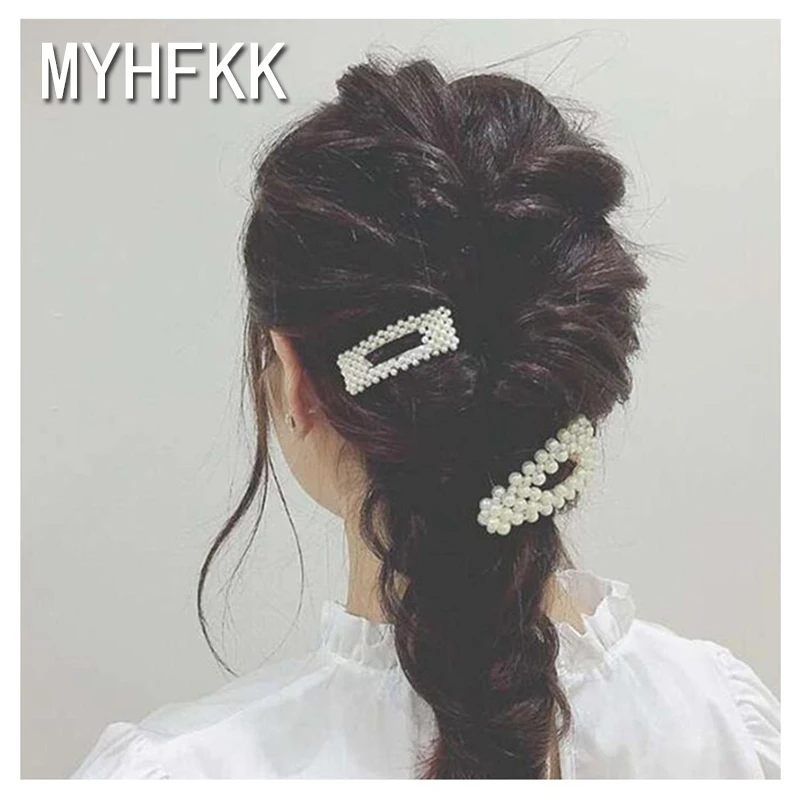MYHFKK2019 модная жемчужная шпилька для девушек Элегантный корейский дизайн женские