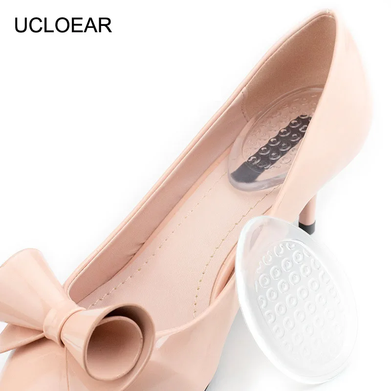 

UCLOEAR Silicon Gel Insoles For Shoes Cushion Pad Transparent Heel Cushions Inserts Cushion Support Liners Relieve Heel Pai