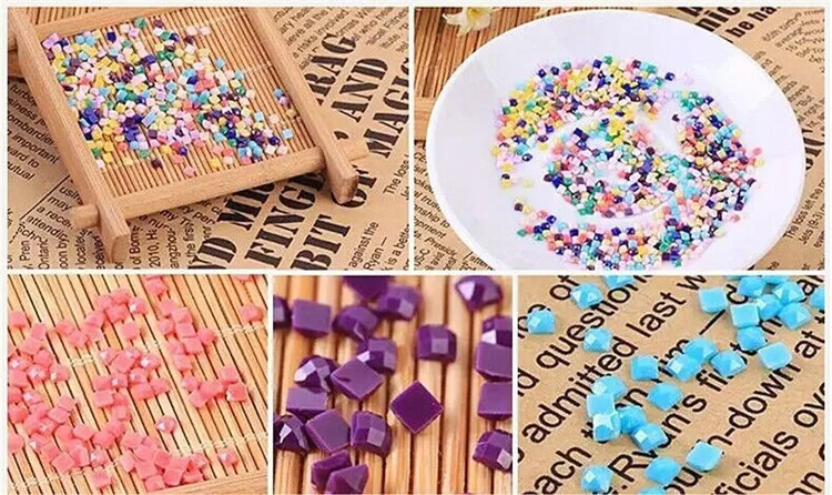 DIY square Diamond Painting Cross Stitch Kits Mosaic needlework FULL Embroidery Patterns Rhinestones | Дом и сад