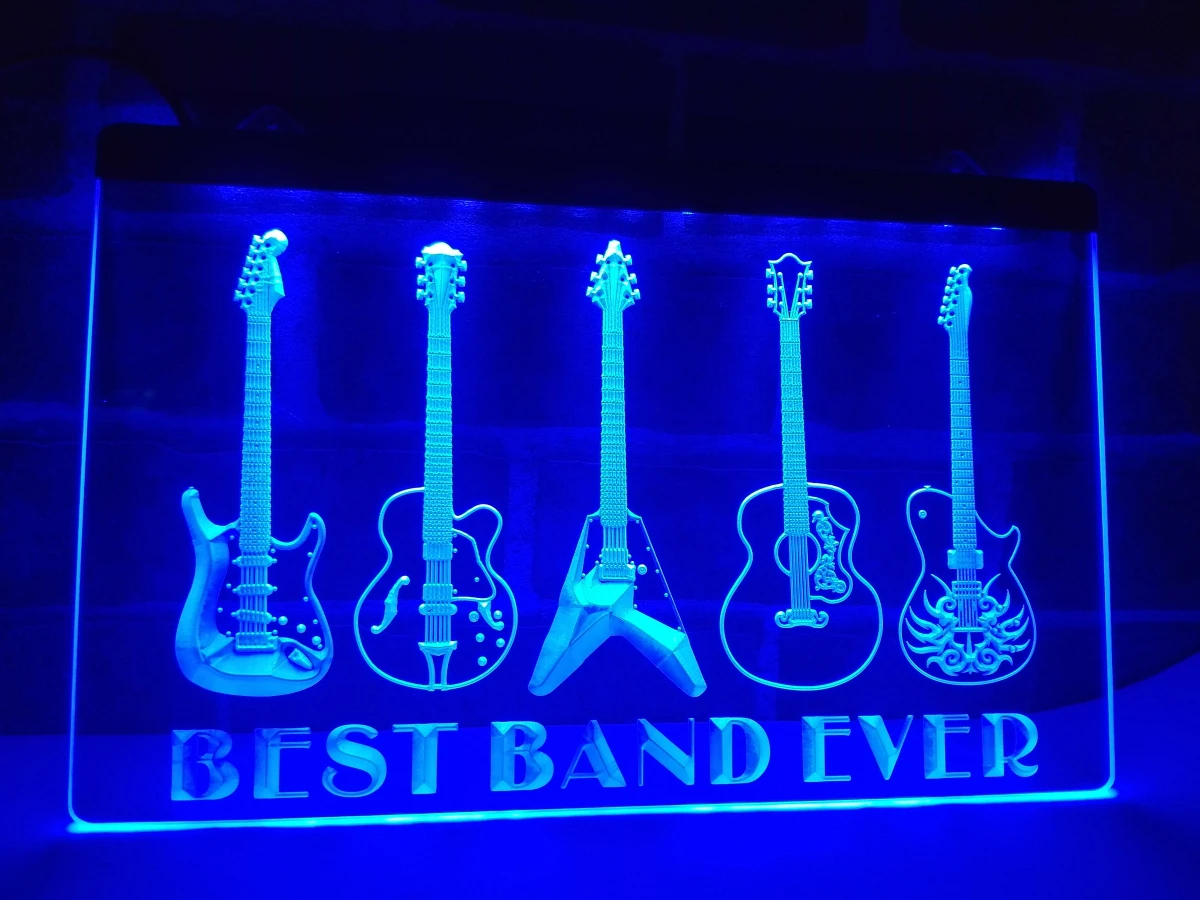 

LA324- Best Band Ever Guitar Weapon LED Neon Light Sign home decor crafts