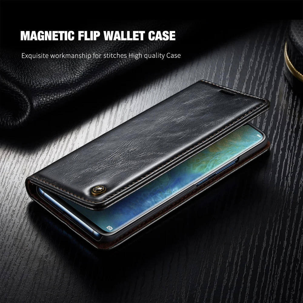 Чехол для Huawei Mate 20 Caseme винтажный Чехол-бумажник из искусственной кожи с