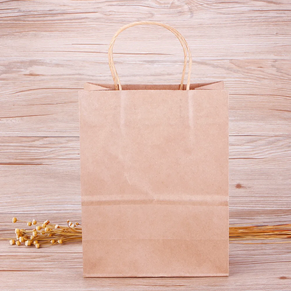 Новый Подарочный пакет из крафт бумаги с ручкой 3 размера в наличии на свадьбу