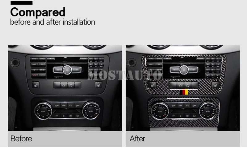 Центральная консоль из углеродного волокна для Benz GLK X204 панель CD и AC отделочная