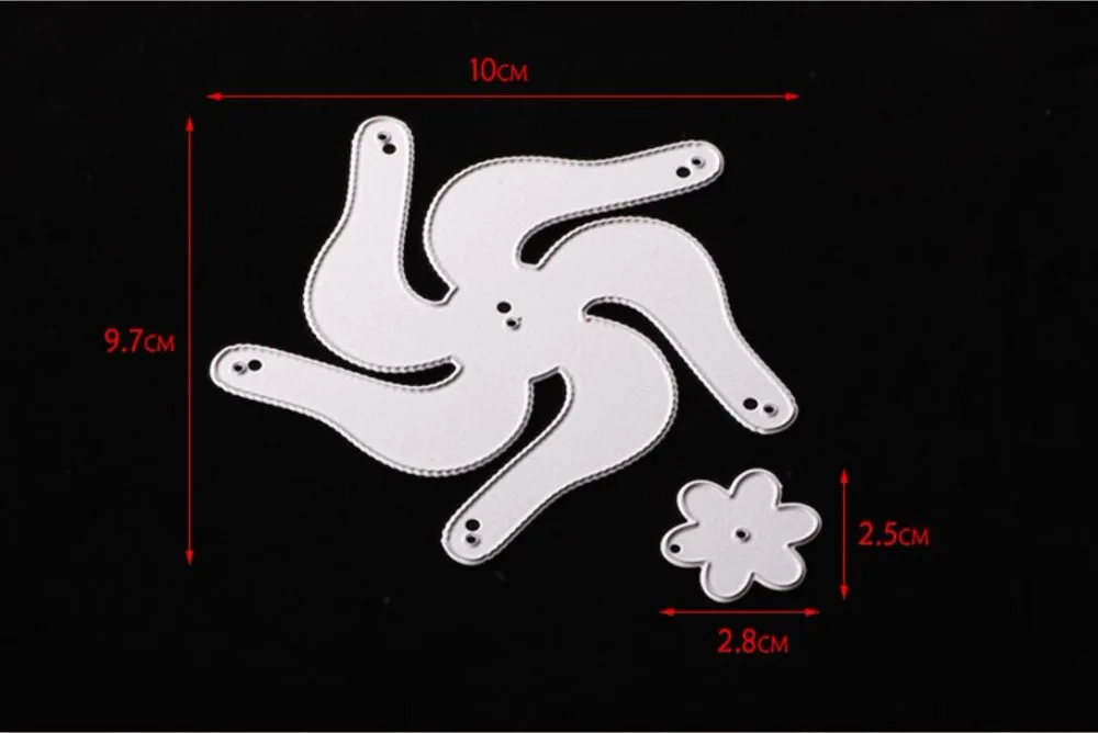 Новое поступление 3D ветряная мельница цветок Спиннер металлические режущие штампы для скрапбукинга карты вертушка трафарет тиснение фордер для бумажных карт