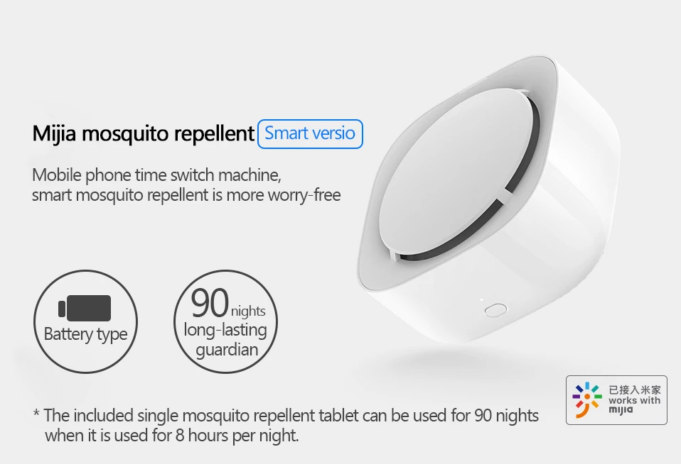 Xiaomi Mijia Mosquito Repellent Killer умная версия синхронизации без Нагрева Вентилятор привод со светодиодным светильник работает в Mihome app