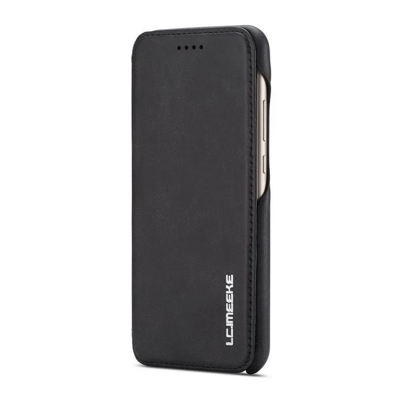 Роскошный чехол-книжка из натуральной кожи, чехол для телефона huawei P20 Pro, держатель для карт, чехол-подставка для huawei P20 Lite NOVA 3E, кошелек - Цвет: Black