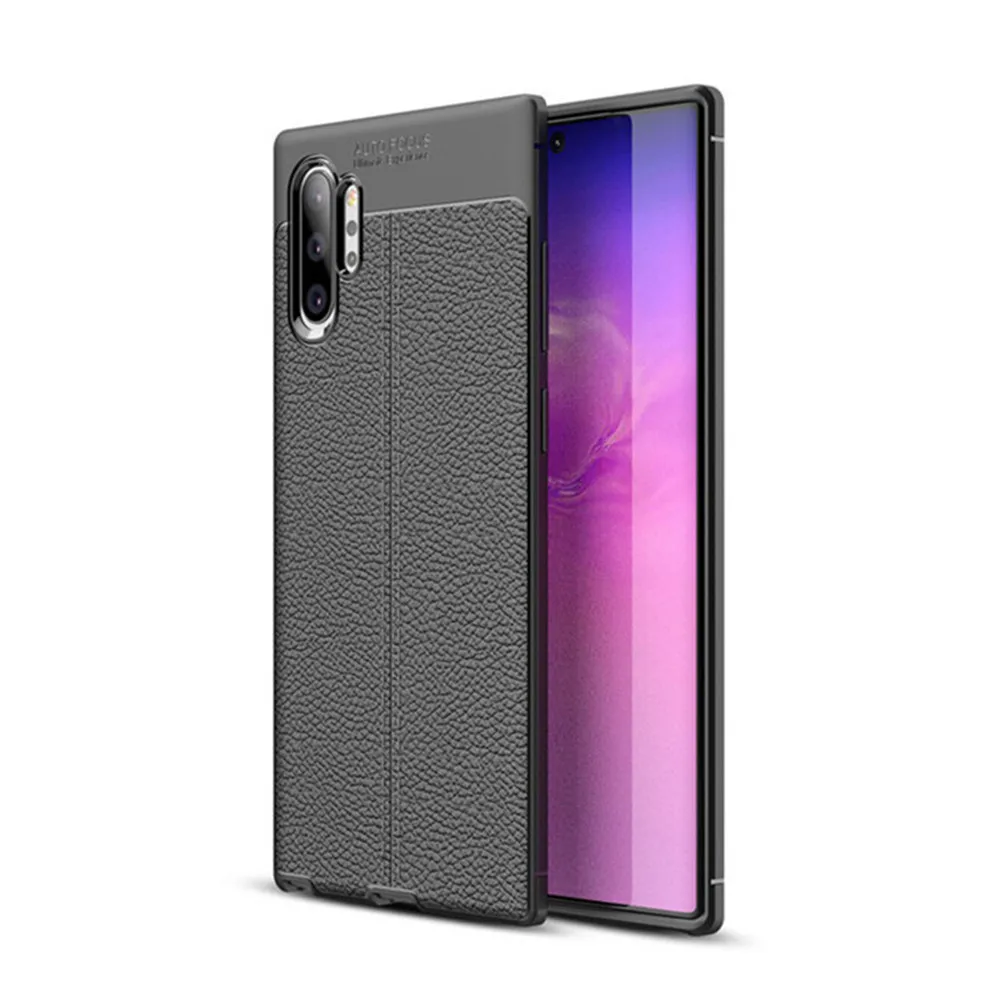 Роскошный мягкий силиконовый чехол для samsung Galaxy Note 10 Litchi Striae чехлы телефонов Plus Pro