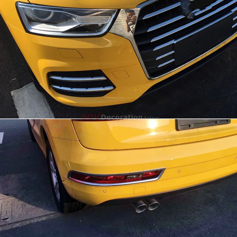 6 шт. передние и задние противотуманные фары для Audi Q3 2016 2017|light cover|light frontlight fog |