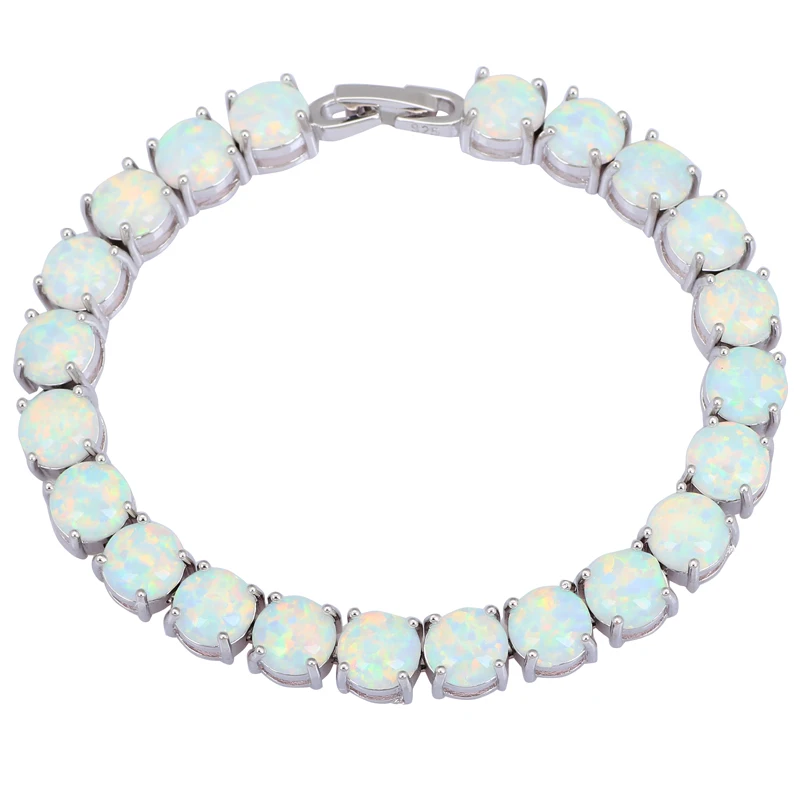 

Garilina Glam Luxe Mysterious Silver Color Brown Red Pink Blue White Fire Opal Bracelets Bangles For Teen Girls B3001