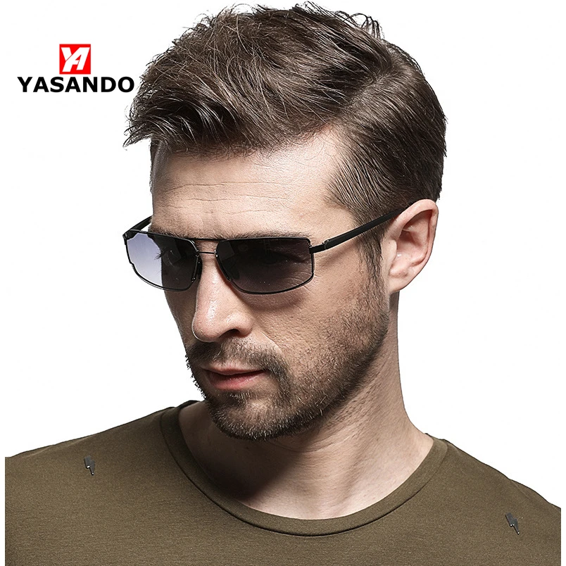 Поляризованные солнцезащитные очки мужские без оправы YASANDO классические