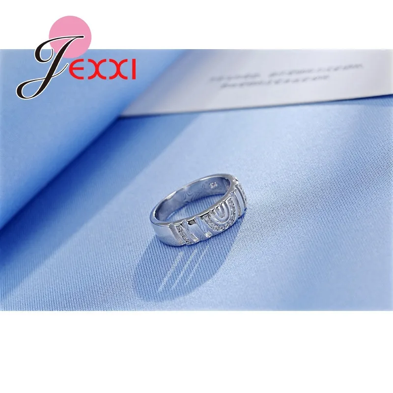 Женское и мужское кольцо из серебра 925 пробы с кристаллами|engagement ring|fashion engagement ring925