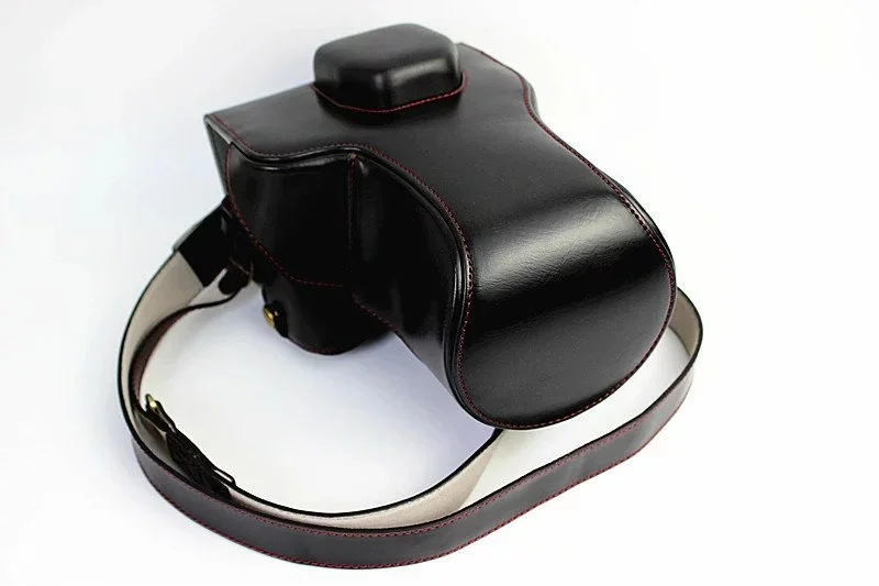 Из искусственной кожи Камера сумка для sony ILCE 7M3 A7III A7RIII A7MIII A7RMIII A7R3 A7M3 A7RM3 A7R Mark III 3 открытых Батарея Камера чехол - Цвет: Black