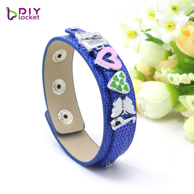 Diylocket 18 + 8 мм PU кожаный браслет браслеты застежка Кнопка DIY ювелирные изделия
