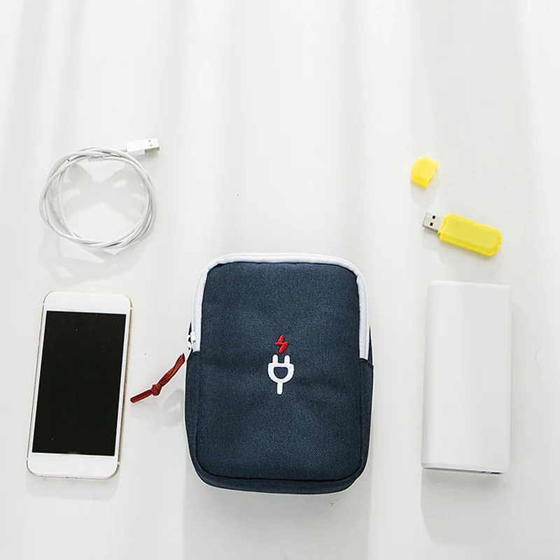 HMUNII Cartoon Digital Bag Data Lines Power Bank Package Portable Multi-function Travel Pouch Case bag | Багаж и сумки