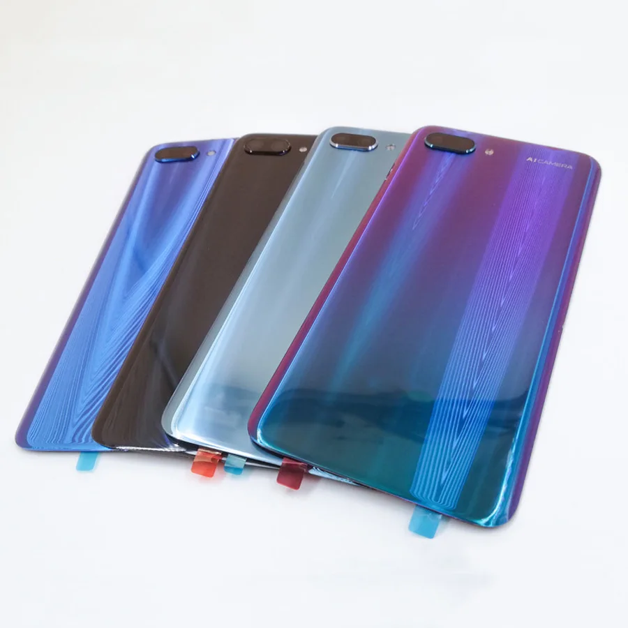 3D закаленное оригинальное стекло задняя крышка для huawei Honor 10 Запасные части крышка батареи корпус двери+ крышка вспышки+ объектив камеры