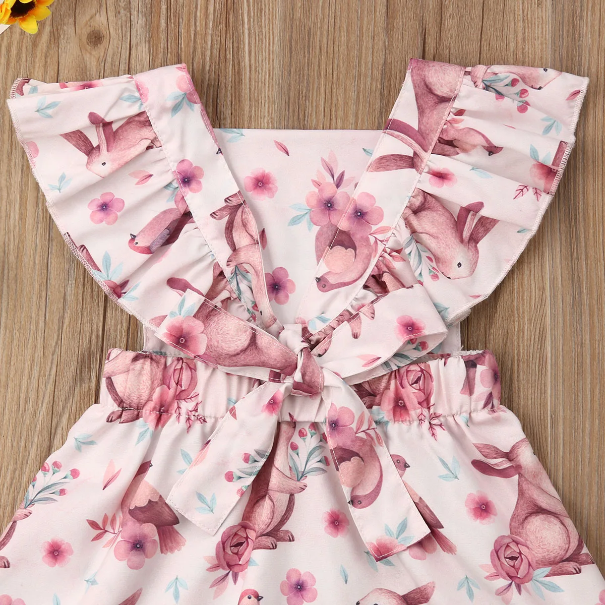 Пасхальное платье для маленьких девочек с кроликом платье-пачка цветочным