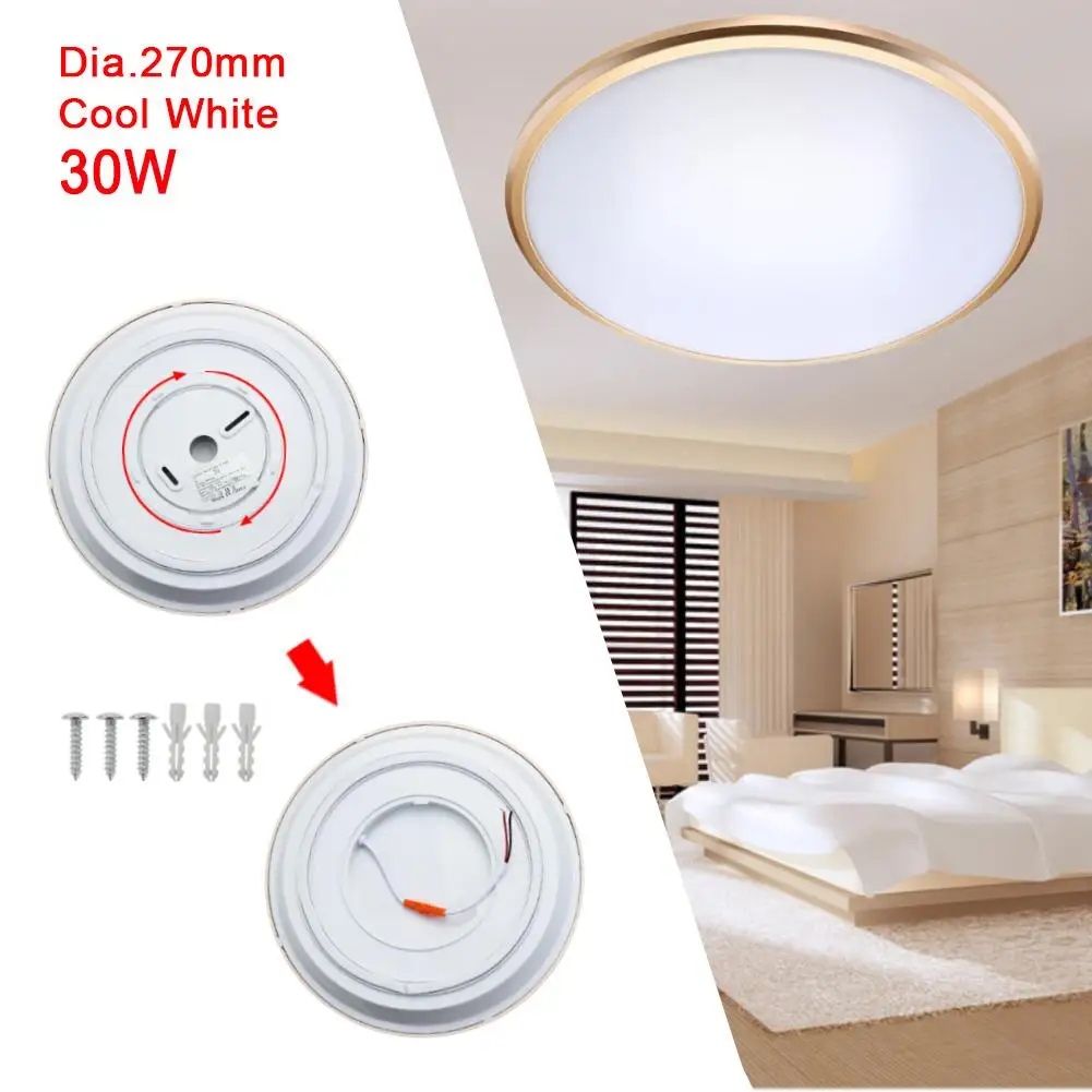 Современные светодиодные потолочные лампы диаметром 270 мм алюминий + акрил