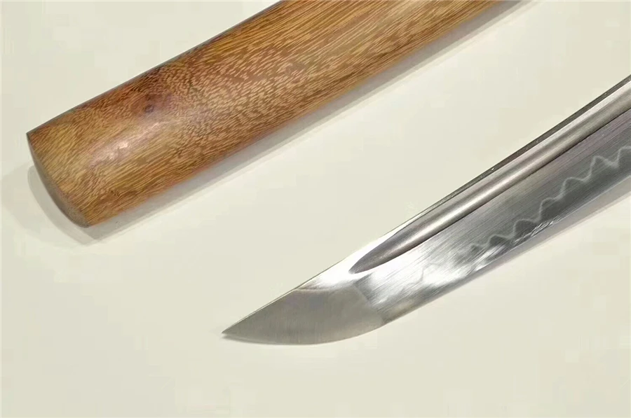Японские мечи вакидзаси меч самурая короткий нож ГЛИНА ЗАКАЛЕННОЕ T10 сталь Супер острый