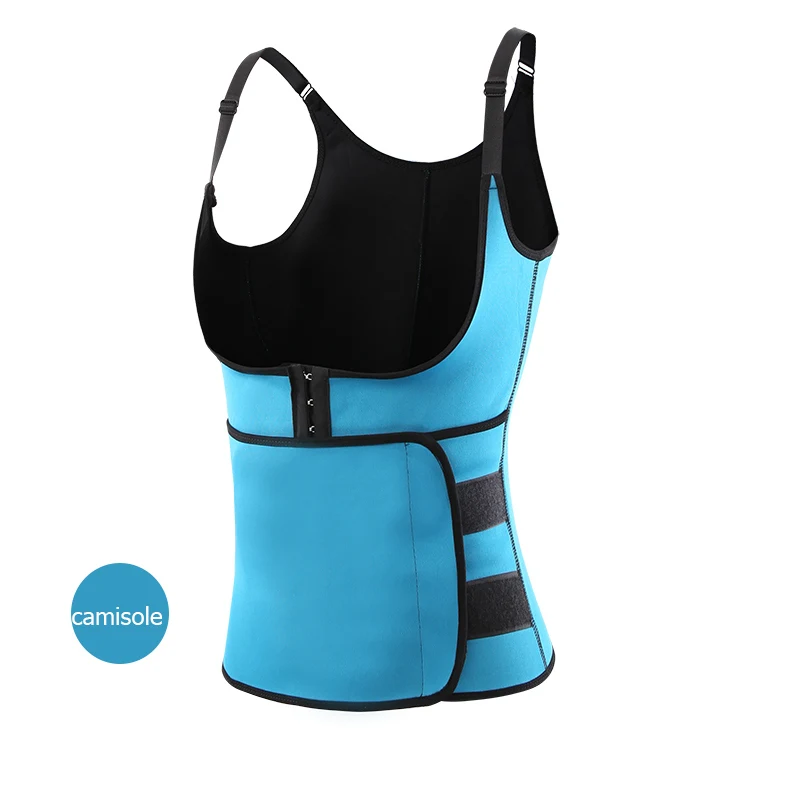 Cami Blue Группа послеродовой живот Горячая неопрена Body Shaper Пояс для похудения тренер сауна пот жилет Для женщин беременным бандаж похудеть Сауна горячее тело формочек жилет Талия тренер для похудения сексуальный корсет - Цвет: Cami Blue