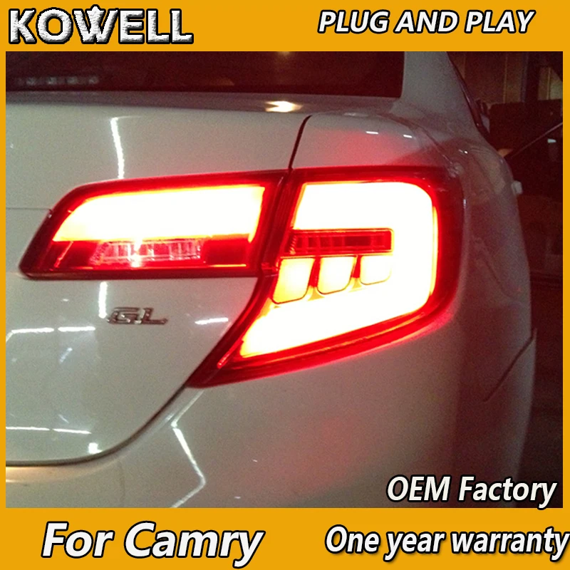 

Автомобильный Стайлинг KOWELL для toyota camry 2012-2013 задний светильник онарь задний фонарь DRL + сигнал поворота + тормоз + задний автомобиль