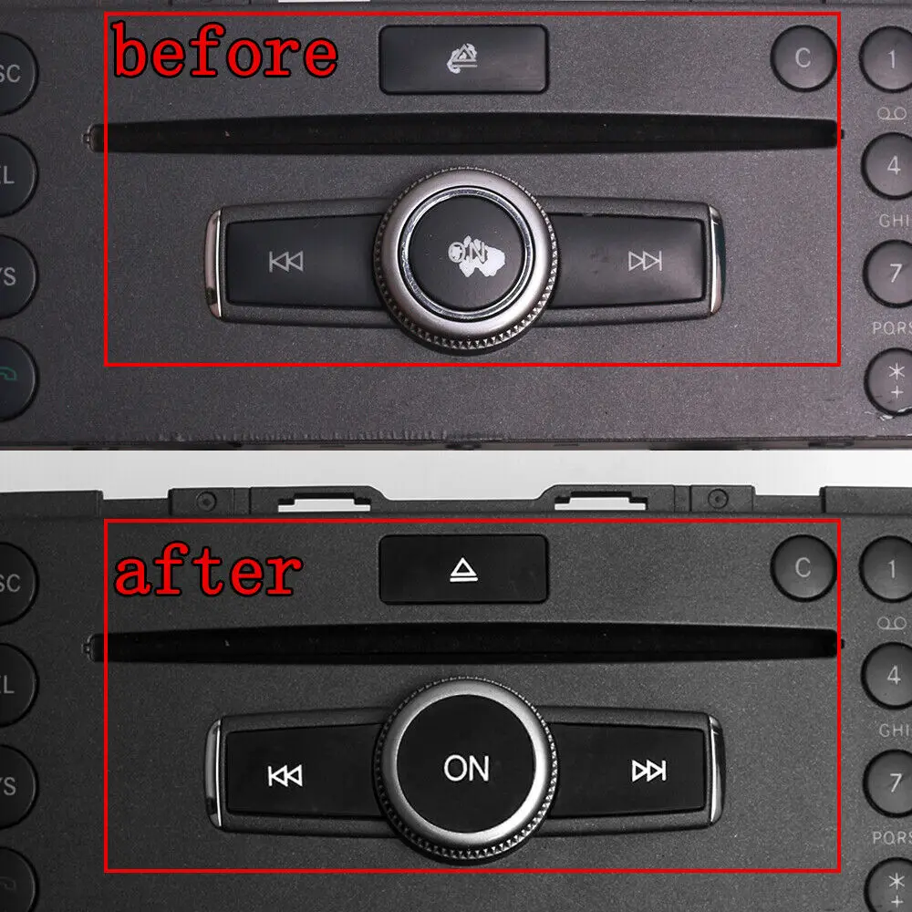 1PC/2PC Cars Radio Number Button Repair Stickers For 2007-2014 Mercedes Benz C E GLK W Class | Автомобили и мотоциклы