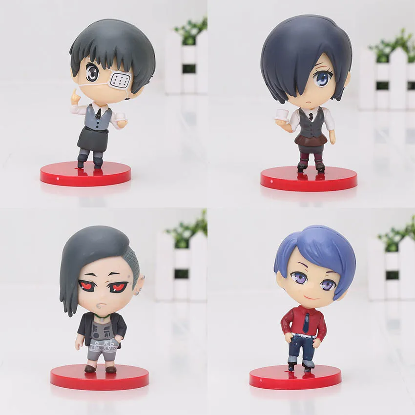 4 шт./компл. Аниме Tokyo Ghoul фигурка Ken Kaneki Touka Kirishima Шу цукияма фигурки модель игрушки