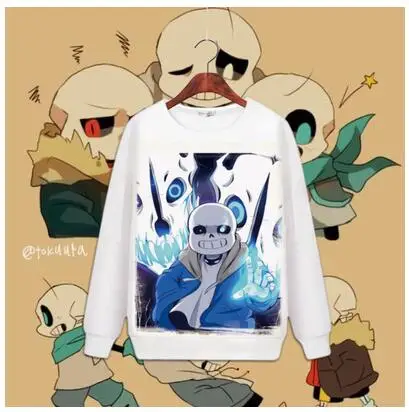 High-Q унисекс аниме Cos Undertale Frisk Toriel Sans Papyrus Повседневная Толстовка с круглым вырезом пуловер - Цвет: 2