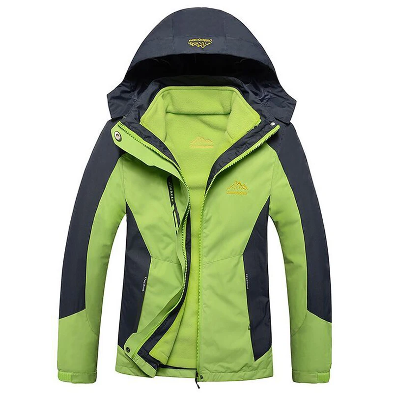 

Women jackets 3 in 1 Outdoor Sport Windbreaker Camping Coats Autumn Winter Keep Warm Windproof Lady Hiking Jackets