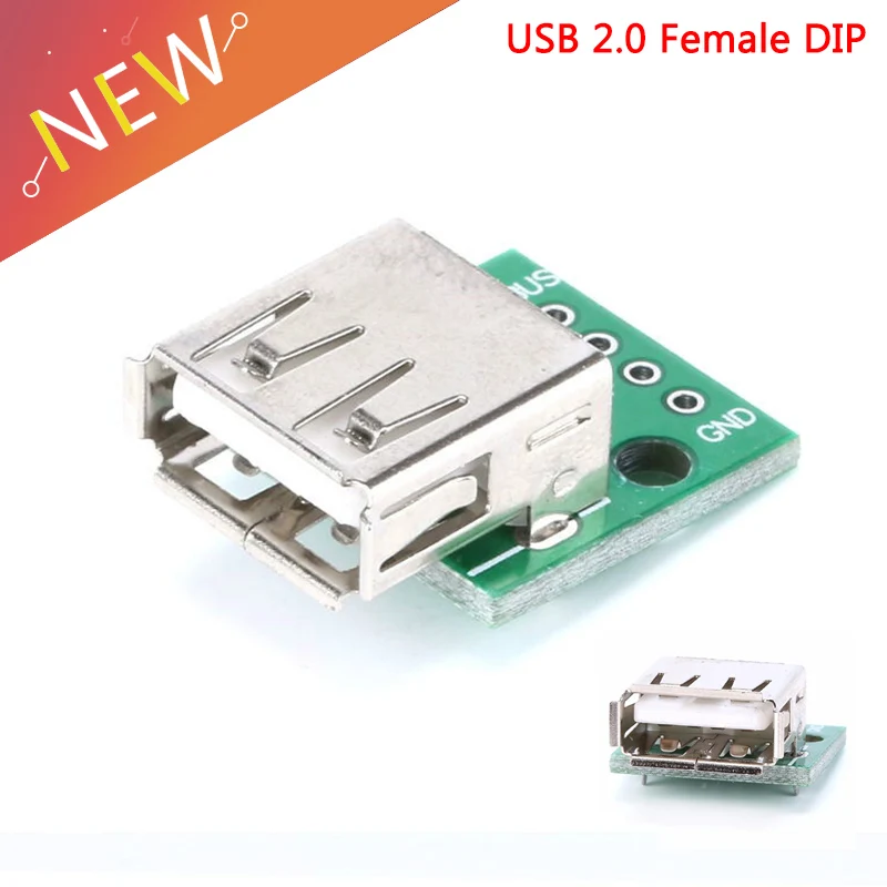 10 шт. тип A гнездо USB для DIP 2 54 мм адаптер печатной платы конвертер Arduino