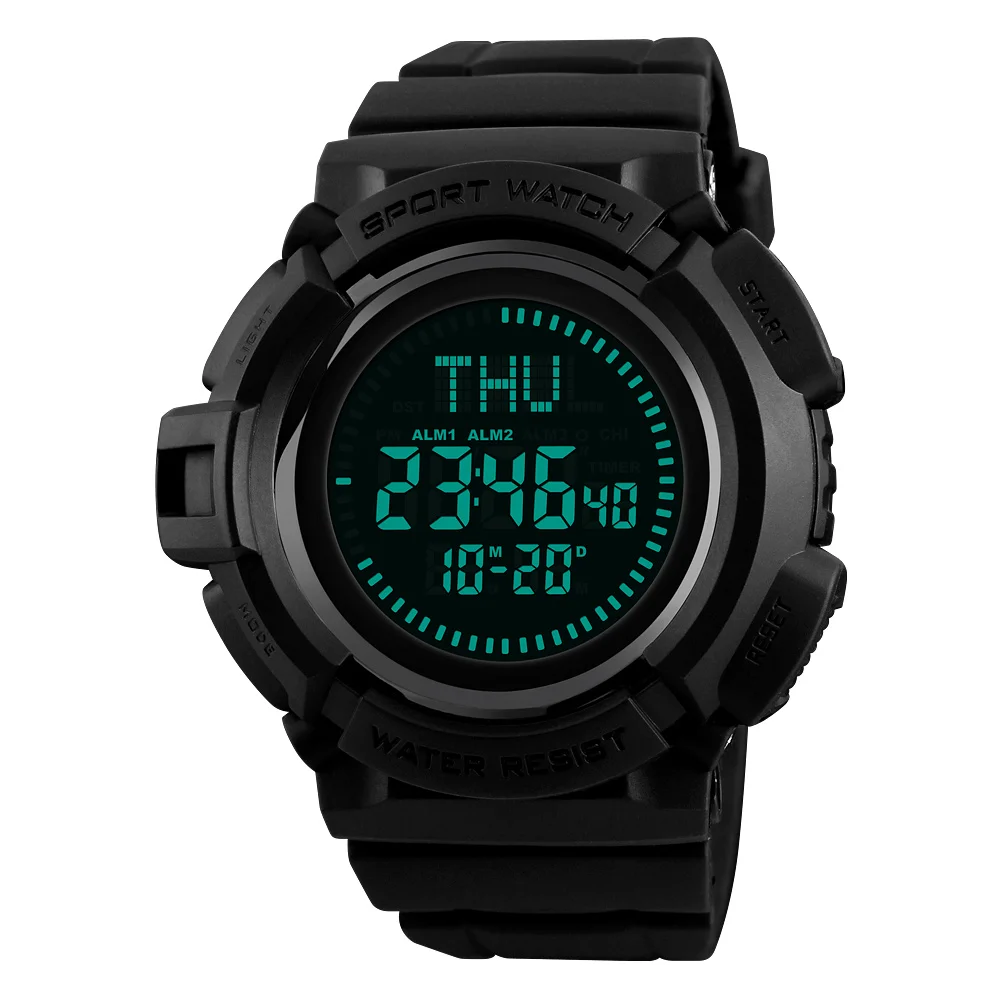 

SKMEI Brand Compass Watches Waterproof Digital Outdoor Sports Watch Men's Watch EL Backlight Countdown Wrist Watches 1300
