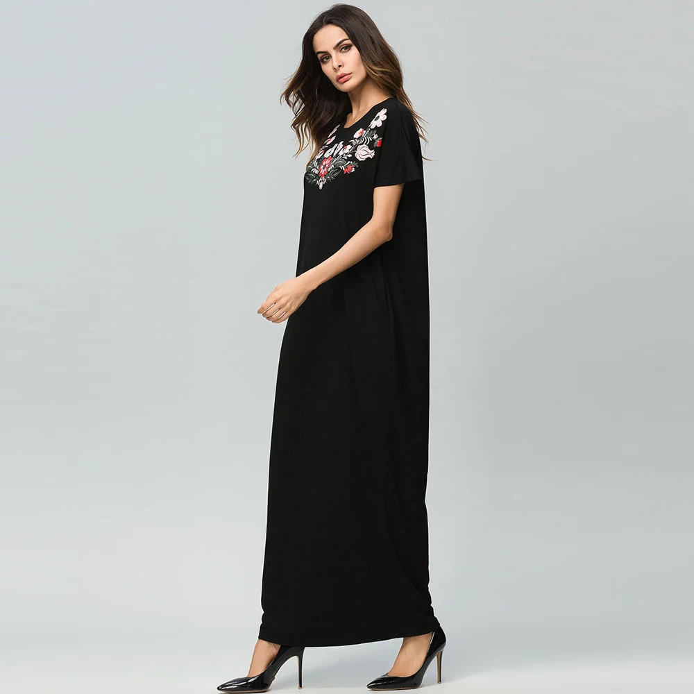 США Ближний Восток мусульманский Для женщин Мода o-образным вырезом короткий