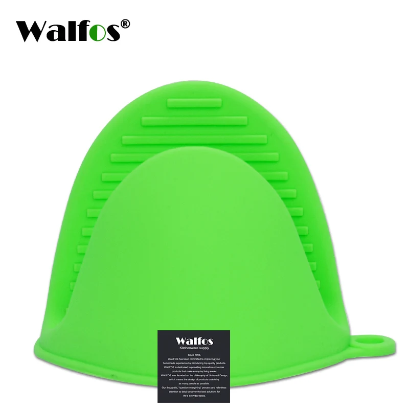 WALFOS Green WALFOS пищевая 1 шт. термостойкие микроволновые инструменты для приготовления пищи Силиконовая прихватка для духовки ручки для приготовления пищи Нескользящая силиконовая подставка для горшка - Цвет: WALFOS Green