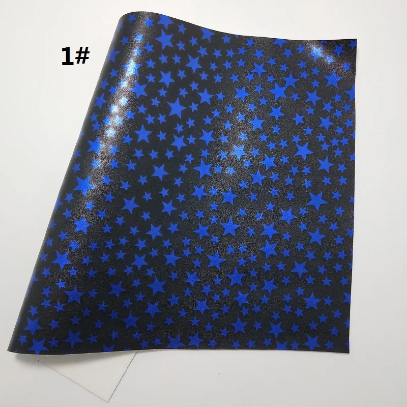 1 1 шт. 21X29 см синтетический Letaher, Cuero Sintetico печатные звезды кожа для изготовления бантов аксессуары leosynthecodiy 9S23 - Цвет: 1