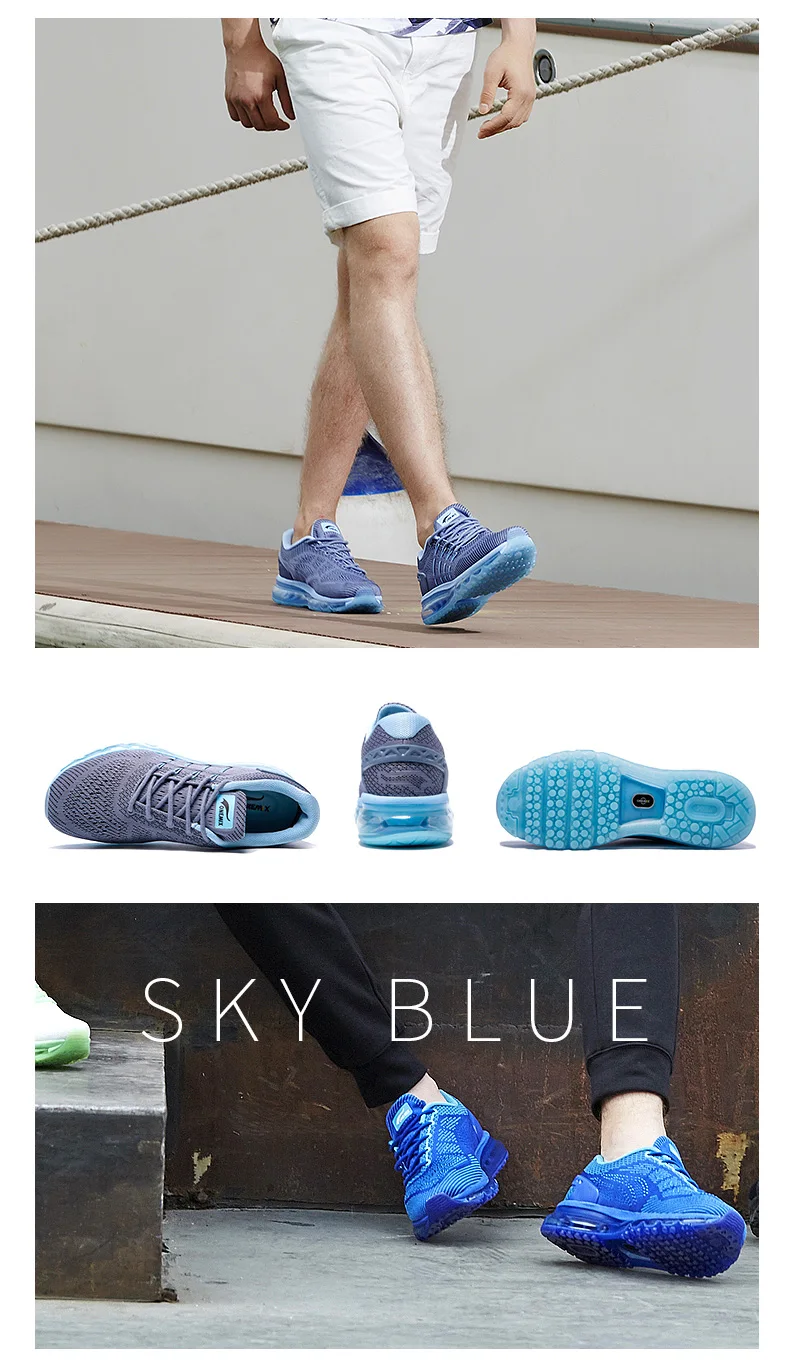 Onemix Кроссовки Для мужчин воздуха Подушки и дышащие спортивные Обувь спорта на открытом воздухе и бег Размеры eu 36-47 1155