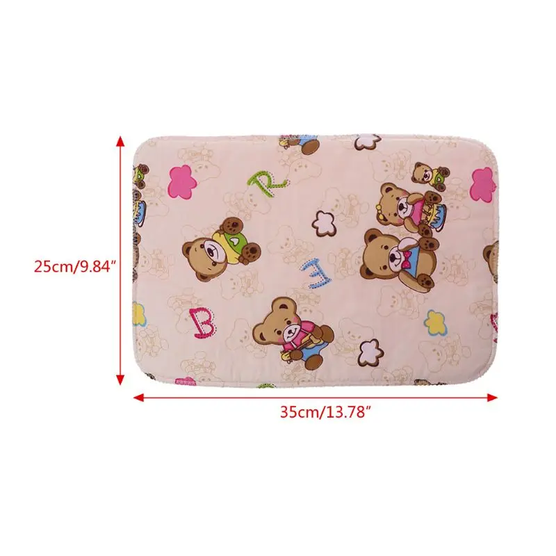 Pa&ntilde;ales reutilizables de colch&oacute;n para reci&eacute;n nacidos, alfombrilla impermeable para cambiar s&aacute;banas, 25x35, 1 unidad-5