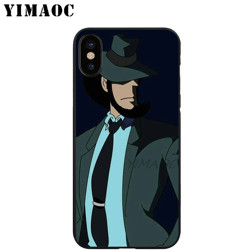 YIMAOC Lupin III Part V Soft TPU Black Silicone Case for iPhone X or 10 8 7 6 6S Plus 5 5S SE Xr Xs Max |