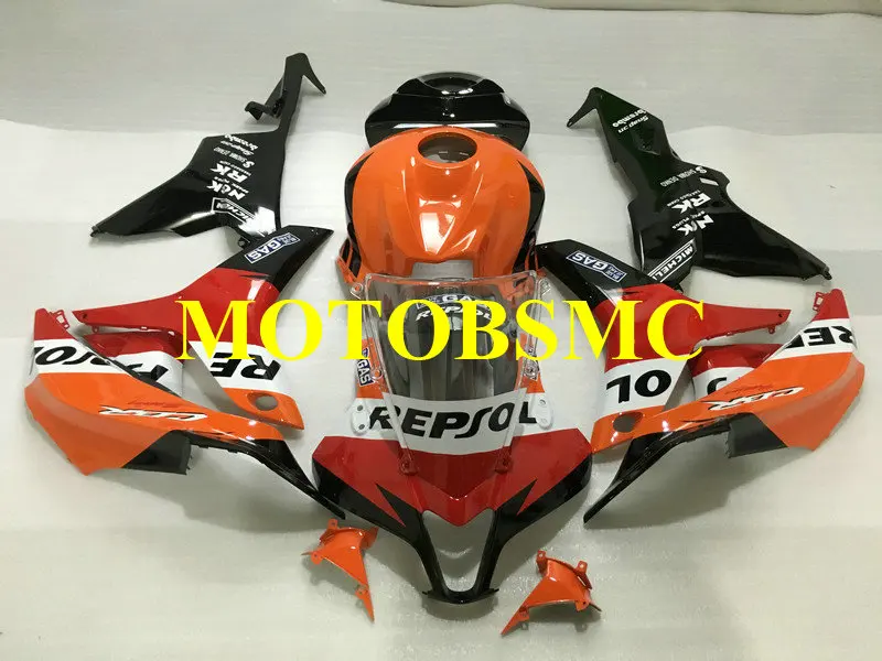 Пользовательские мотоцикла обтекателя комплект для HONDA CBR600RR F5 07 08 CBR 600RR CBR 600 RR 2007 2008; классные красные оранжевые черные обтекатели комплект HC53