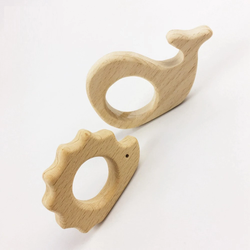 Деревянный Ежик/КИТ детский Прорезыватель 2 шт./лот органический деревянный