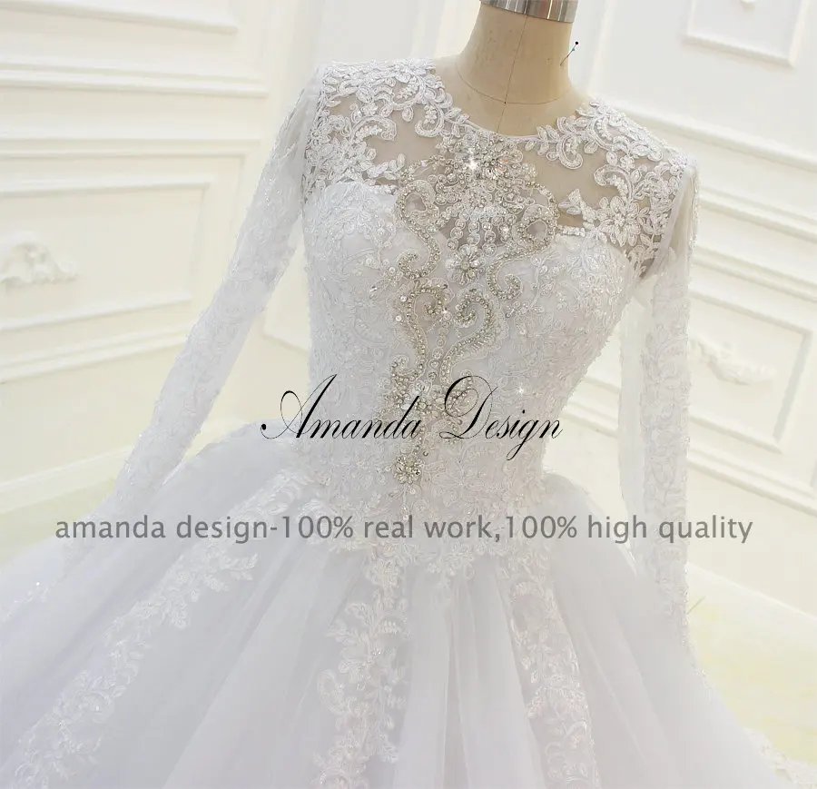 Свадебное платье с бисером Аманды новиас длинным рукавом 2019|long sleeve wedding dress|sleeve