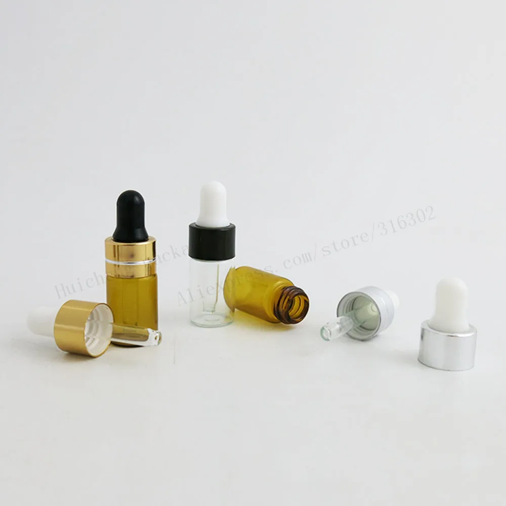 100x3 мл прозрачная Милая стеклянная бутылка капельница баночки бутылочки с