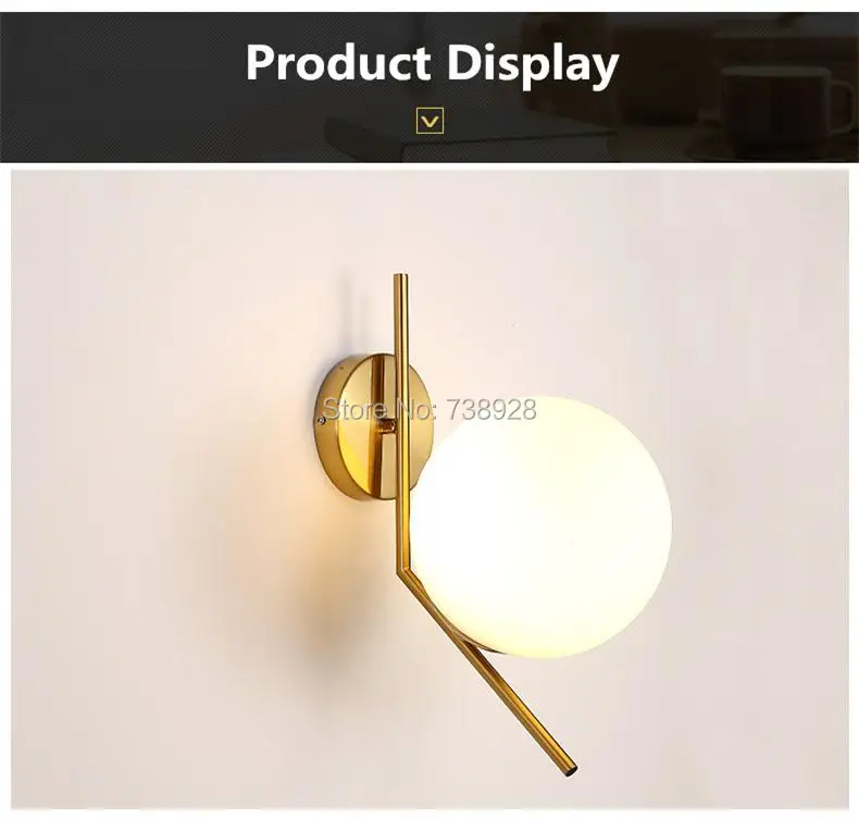 Стеклянный шар настенный светильник аппликация Мураль светильник Arandela Wandlamp Lampara Pared лестницы спальни светильники бра E27 скандинавские настенные светильники