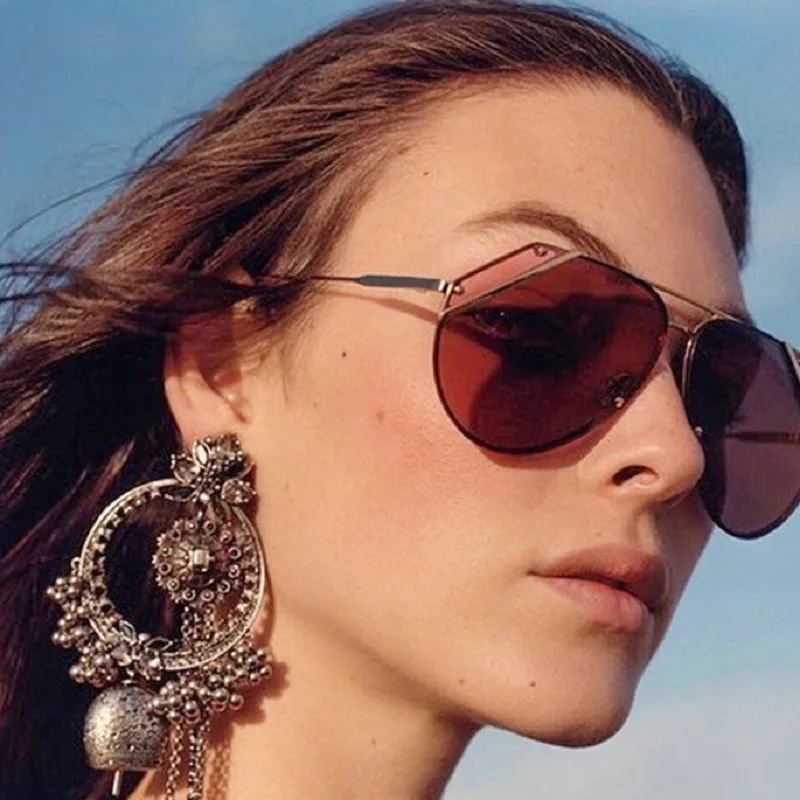 2018 Новый Rimless Круглые Солнцезащитные очки Для женщин Брендовая Дизайнерская