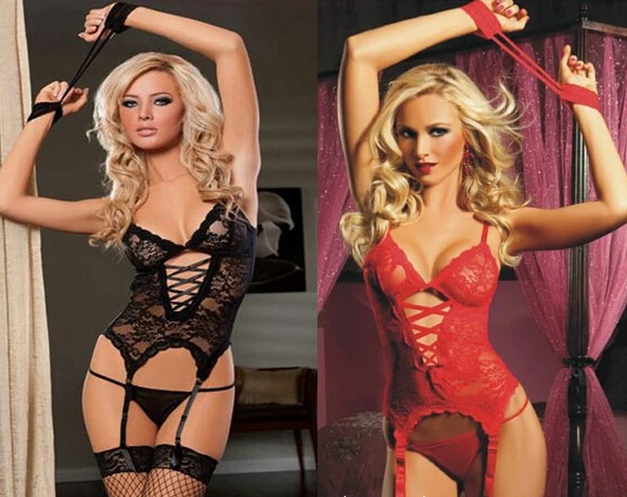 Сексуальное женское нижнее белье одежда для сна комбинация + стринги кружевное